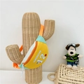 Marsupio in tela per bambini giallo e verde con stampa superstar e tracolla arancione - Giallo