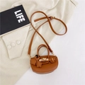 Mini bolso bandolera marrón caramelo de cuero PU con colgantes de estrellas - Marrón