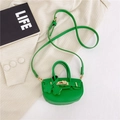Mini bolso bandolera de cuero PU verde con colgante de estrella para niñas pequeñas - Verde