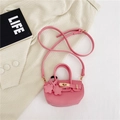 Mini sac à bandoulière rose en cuir PU avec pendentifs d'étoiles pour filles - Rose
