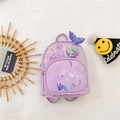 Zaino con paillettes a sirena viola per bambine con coda di pesce e dettagli luccicanti - Viola