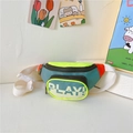 Kinder Neon Bauchtasche in Gelb und Grün mit PLAY-Schriftzug und verstellbarem Gurt - Grün