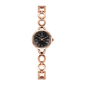 Orologio donna GEDI con cinturino a maglie oro rosa ed elegante quadrante tondo nero - Cinturino Oro Rosa Quadrante Nero