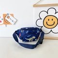 Marsupio blu scuro per bambini con dinosauri, cinturino regolabile e stampe a fumetti - Blu Scuro Stile 2