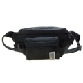 Schwarze Canvas-Brusttasche für Kinder im Utility-Stil mit verstellbaren Gurten - Schwarz