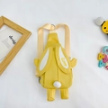 Süße gelbe Cartoon-Hasen-Umhängetasche für Mädchen mit 3D-Ohren und Love-Stickerei - Gelb
