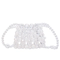 Schicke transparente Perlen-Minihandtasche für Mädchen mit zwei Griffen und Perlen-Optik - Stil 3