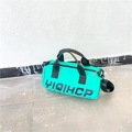Sac bandoulière enfant en toile vert fluo de forme cylindrique avec lettrage YIQIHCP - Vert foncé