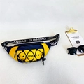 Sac de poitrine pour garçons en toile jaune et bleu marine avec motif de lettres - Jaune
