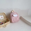 Zainetto rosa per bambini con graziose ali bianche e stampa Good Luck dettaglio - Grande / Rosa