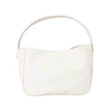 Mini witte schoudertas voor meisjes van kunstleer met litchi textuur - Wit