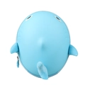 Zainetto per bambini a forma di squalo con guscio rigido e pinne in peluche blu e celesti - Azzurro