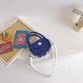 Minibolso bandolera azul para niña con cadena blanca gruesa y correa delgada - Azul