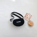 Borsa a tracolla in tela nera per ragazzi con stampa di lettere GAME bianca moda - Nero