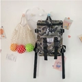 Kids lightweight nylon backpack with camouflage pattern and NY letter embroidery - Camouflage