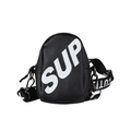 Borsa a tracolla nera per bambini con stampa SUP e tracolla in nylon per ragazzi - Nero
