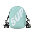 Petit sac bandoulière enfant vert menthe en toile avec lettrage SUP blanc - Vert