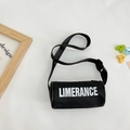 Sac cylindrique noir pour enfants avec lettrage blanc LIMERANCE imprimé - Noir