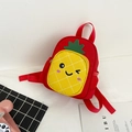 Simpatico zainetto rosso bimbi con design ananas per bambine e bambini 1-5 anni - Rosso