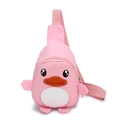 Rosa Enten-Umhängetasche für Kinder aus leichtem, wasserdichtem Nylon-Gewebe - Rosa