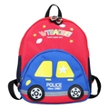 Sac à dos pour enfants avec motif de voiture de police rouge et bleu - Rouge