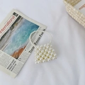 Mini bolso bandolera de perlas blancas para niña con asa redonda y elegante - Estilo 4