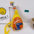 Niedliche gelbe Dinosaurier Eierschalen Umhängetasche für Kinder mit hartem orangefarbenem Gehäuse - Orange