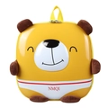 Cute yellow bear hardshell toddler backpack with plush ears and durable zipper - Yellow
