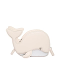 Simpatica borsa a tracolla a forma di balena beige e argento con cerniera e tracolla sottile - Stile 1 Bianco