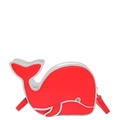 Borsa a tracolla creativa a forma di balena rossa con finiture laser argento - 22*7*17cm / Stile 2 Rosso