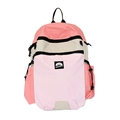Mochila escolar para niños con diseño de bloques de colores rosa y gris claro - Rosa