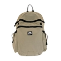 Khaki Kontrastfarbe Kinderrucksack mit zwei Front-Reißverschlüssen und RIGUANGYU Logo - Grau