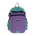 Mochila infantil ligera de nailon en violeta y verde azulado con diseño color-block - Verde