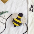 Mini borsa a tracolla per bambini a forma di ape con strisce gialle e nere in PU - Ape