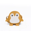 Sac à bandoulière mignon en forme de pingouin jaune pour enfants en cuir PU avec détails - Jaune