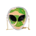 Sac bandoulière alien holographique pour enfants avec effet irisé et chaîne dorée - Shoulder Bag / Argenté
