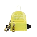 Gelber transparenter PVC Mini-Rucksack mit Fashion Mini Girl Schriftzug und Love-Gurt - Gelb