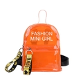 Mini sac à dos orange semi-transparent en PVC avec imprimé Fashion Mini Girl - Orange
