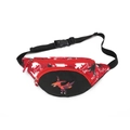 Marsupio per bambini a tema dinosauro rosso in nylon con tracolla regolabile e patch - Rosso