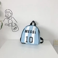 Kinderrugzak met blauw-witte strepen en Messi 10 voetbalshirt ontwerp voor kinderen - Lichtblauw