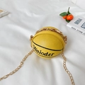 Sac bandoulière basket jaune pour enfants avec chaîne dorée et imprimé Waioder - Jaune