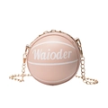 Rosafarbene Mini-Umhängetasche in Basketballform für Mädchen mit Goldkette - Rosa