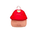 Cartoon fruit style kids sun hat and mesh backpack set for outdoor summer activities - Pink
