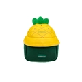 Cute pineapple shaped kids hat in yellow and green with knit texture and mesh - Yellow