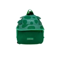 Cute green dinosaur backpack for kids featuring polka dots and breathable mesh fabric - Green
