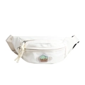 Witte nylon borsttas voor kinderen met boompatch en verstelbare sportriem voor buiten - Wit