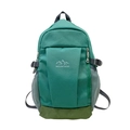 Kids outdoor hiking backpack in green and olive color with mountains print - Green