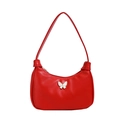 Sac à bandoulière rouge pour enfants avec détail de papillon blanc élégant - Rouge