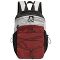 Mochila de senderismo en rojo y gris de nailon ripstop con cordón elástico - Rojo Ladrillo