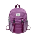 Lila karierter Wanderrucksack für Kinder mit Bergaustellung und Schnallenverschluss - Lila